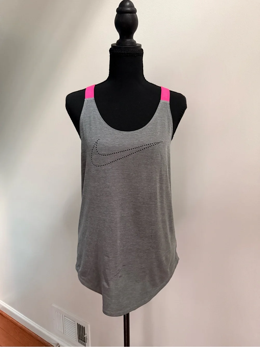 Nike Gray Tank with Bright Pink Strappy Back